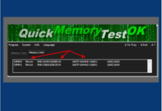 QuickMemoryTestOK - Memory Stress Test